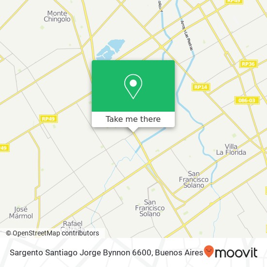 Sargento Santiago Jorge Bynnon 6600 map