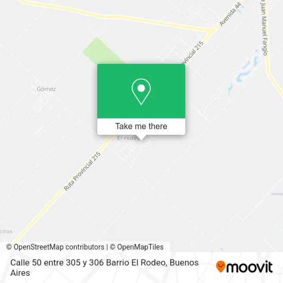 Calle 50 entre 305 y 306 Barrio El Rodeo map