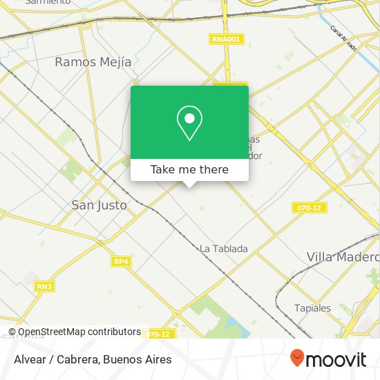 Alvear / Cabrera map