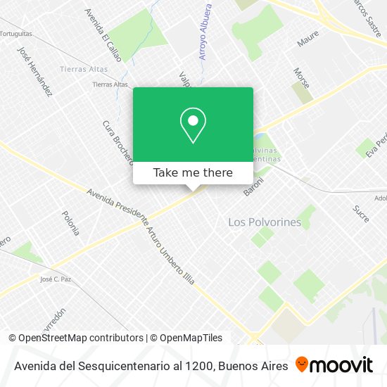 Avenida del Sesquicentenario al 1200 map