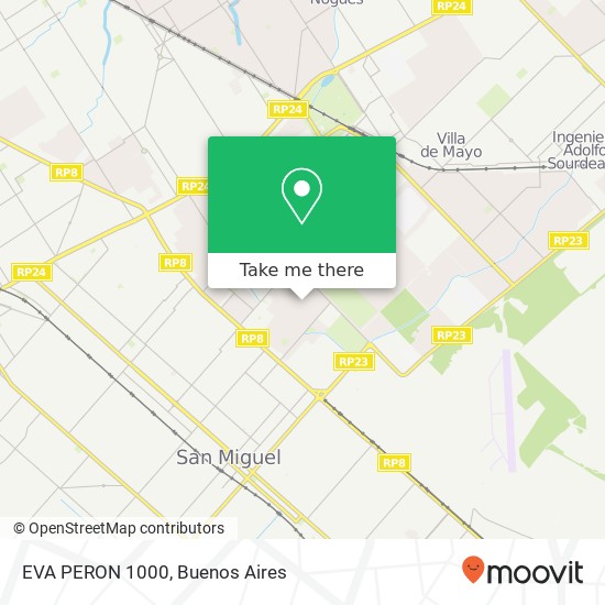 EVA PERON 1000 map