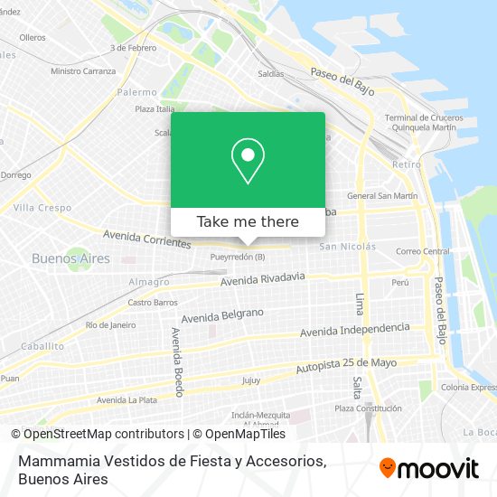 Mammamia Vestidos de Fiesta y Accesorios map