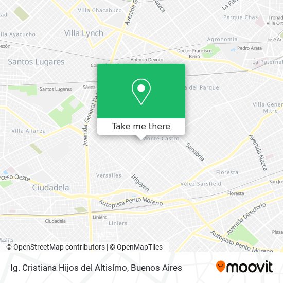 Mapa de Ig. Cristiana Hijos del Altisímo
