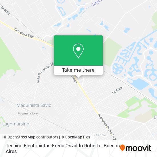 Mapa de Tecnico Electricistas-Ereñú Osvaldo Roberto