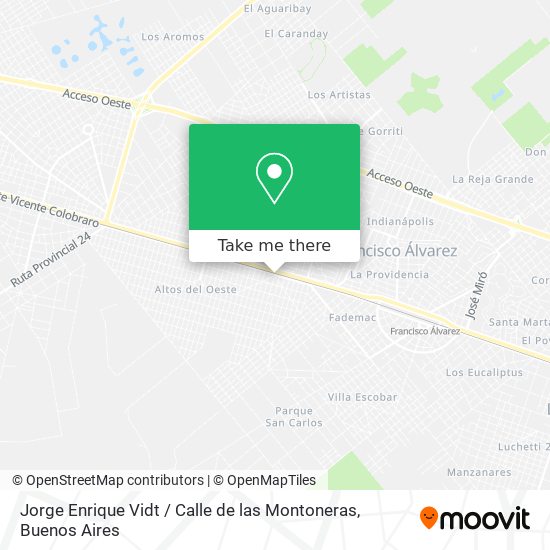 Jorge Enrique Vidt / Calle de las Montoneras map