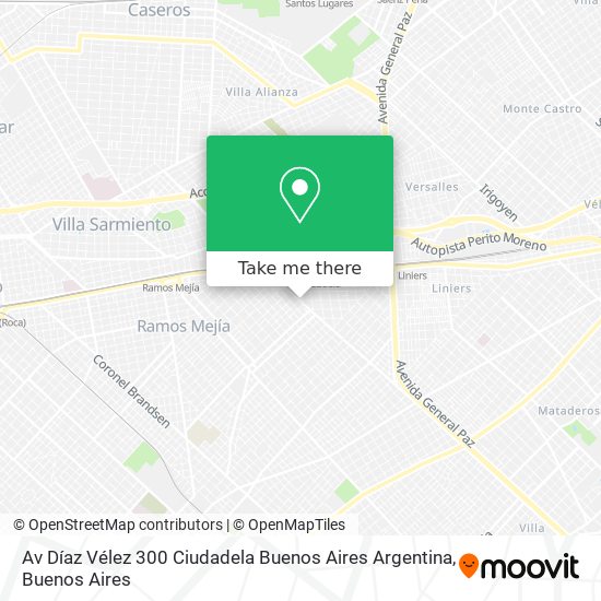 Av  Díaz Vélez 300  Ciudadela  Buenos Aires  Argentina map