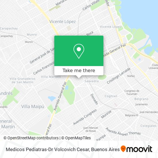 Medicos Pediatras-Dr Volcovich Cesar map