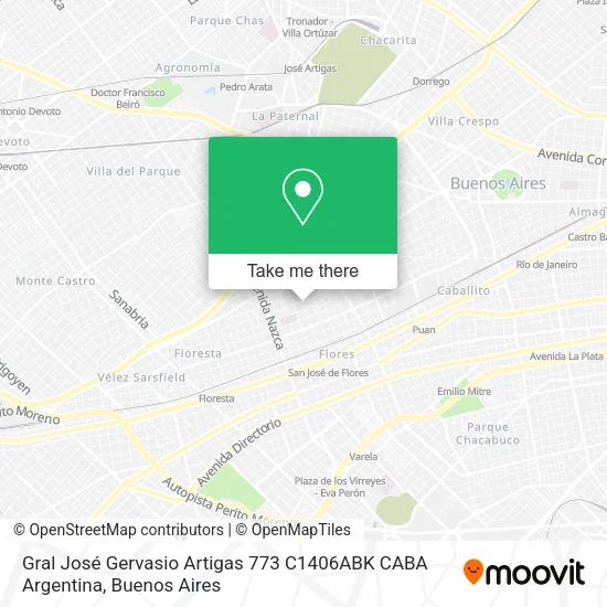 Gral  José Gervasio Artigas 773  C1406ABK CABA  Argentina map