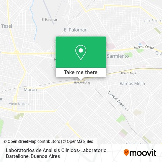 Mapa de Laboratorios de Analisis Clinicos-Laboratorio Bartellone