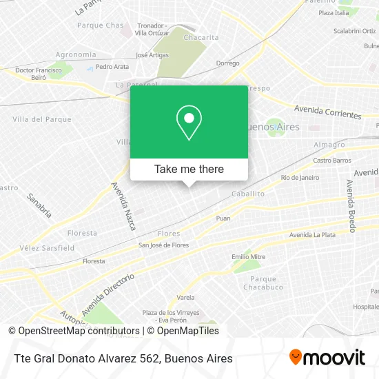 Mapa de Tte  Gral  Donato Alvarez 562