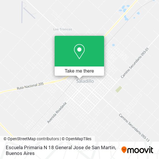 Escuela Primaria N 18 General Jose de San Martin map