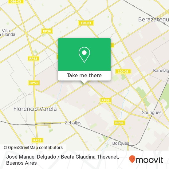 José Manuel Delgado / Beata Claudina Thevenet map