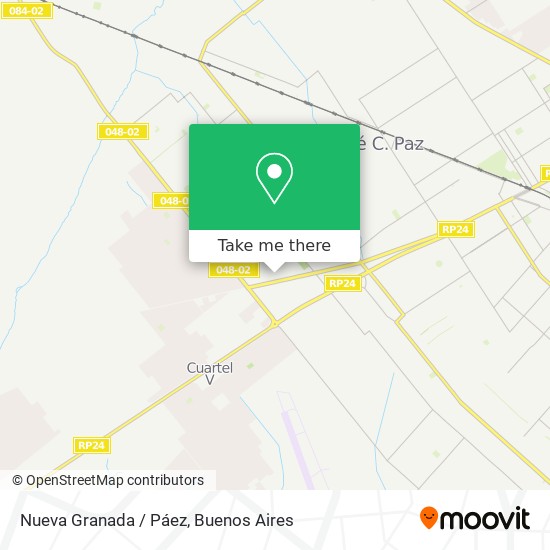 Nueva Granada / Páez map