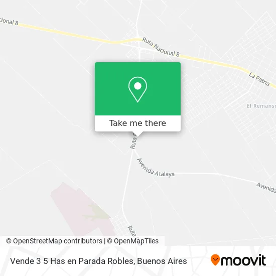 Vende 3 5 Has  en Parada Robles map