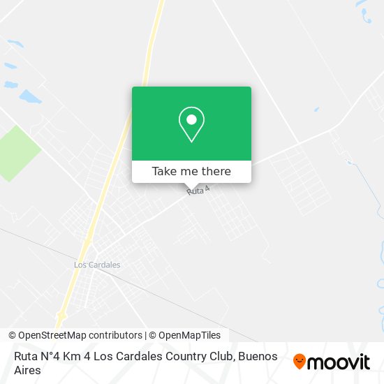 Mapa de Ruta N°4 Km 4  Los Cardales Country Club