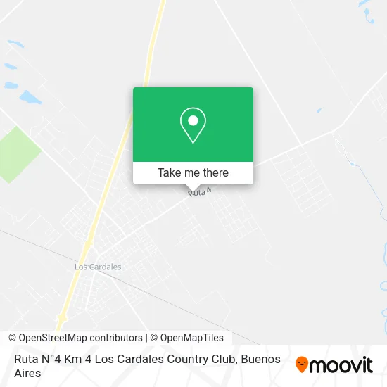 Mapa de Ruta N°4 Km 4  Los Cardales Country Club