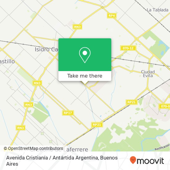 Avenida Cristianía / Antártida Argentina map