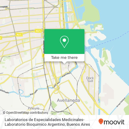 Mapa de Laboratorios de Especialidades Medicinales-Laboratorio Bioquimico Argentino