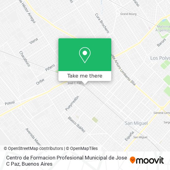 Centro de Formacion Profesional Municipal de Jose C Paz map