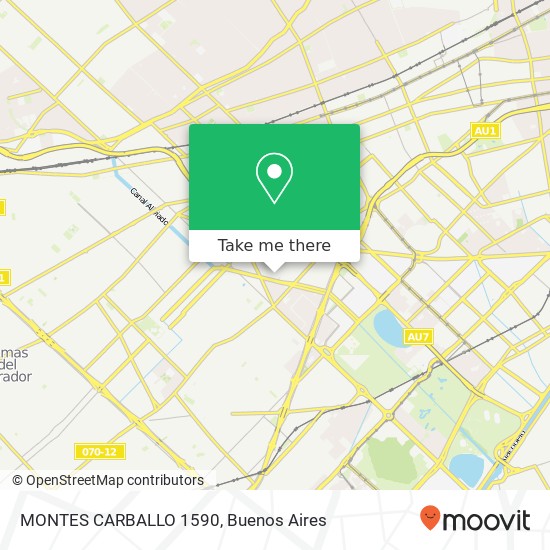 MONTES CARBALLO 1590 map