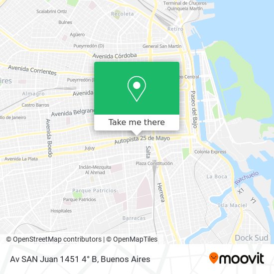 Av  SAN Juan 1451 4° B map