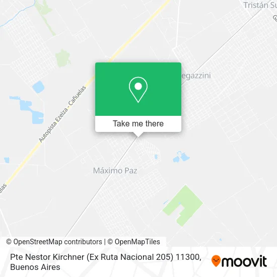 Pte  Nestor Kirchner (Ex  Ruta Nacional 205) 11300 map