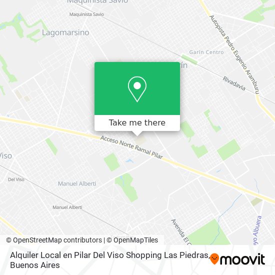 Mapa de Alquiler Local en Pilar  Del Viso   Shopping Las Piedras