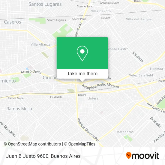 Mapa de Juan B Justo 9600