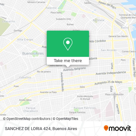 SANCHEZ DE LORIA 424 map