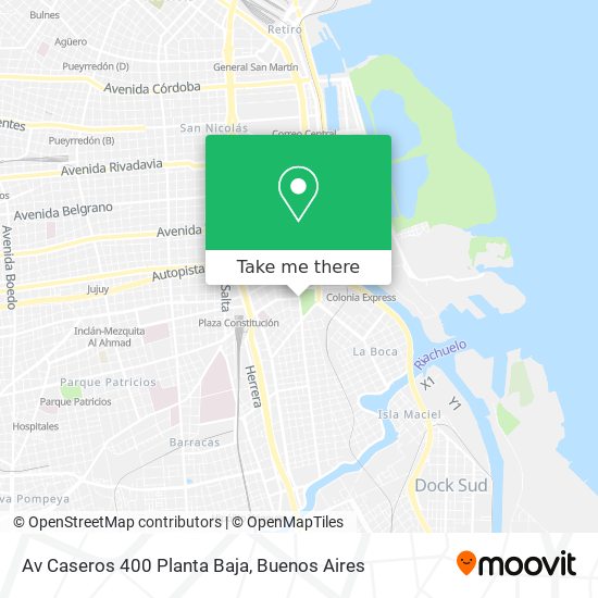 Av  Caseros 400  Planta Baja map