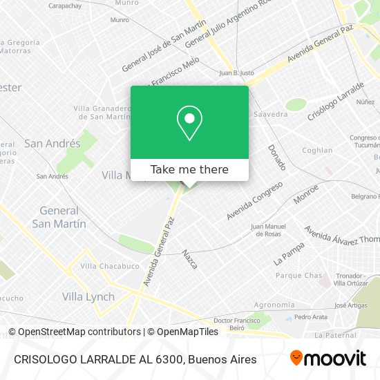 CRISOLOGO LARRALDE AL 6300 map