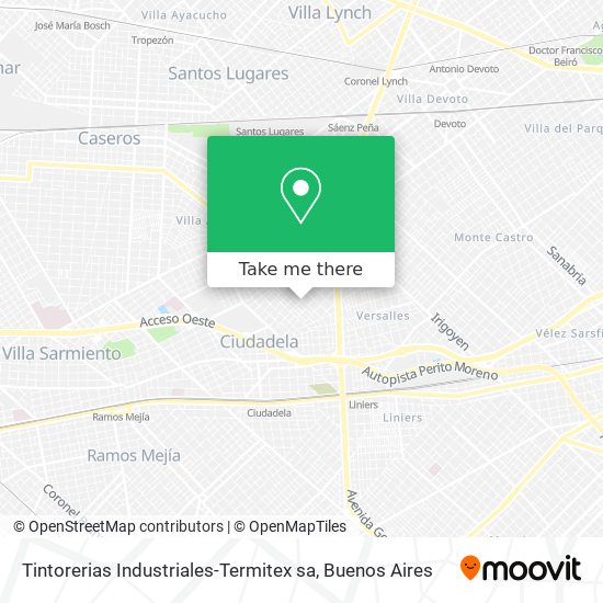 Mapa de Tintorerias Industriales-Termitex sa