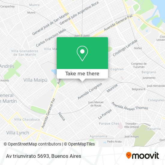 Av  triunvirato 5693 map