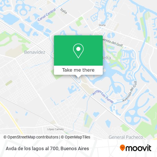 Mapa de Avda  de los lagos al 700