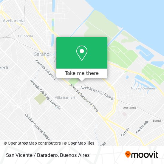 San Vicente / Baradero map