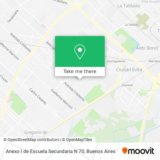 Anexo I de Escuela Secundaria N 70 map