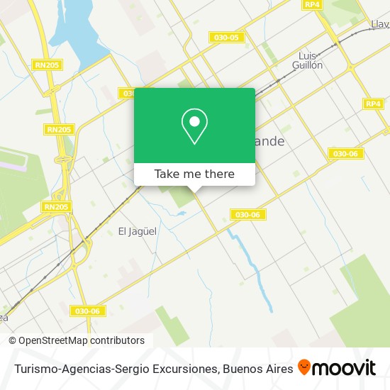 Turismo-Agencias-Sergio Excursiones map