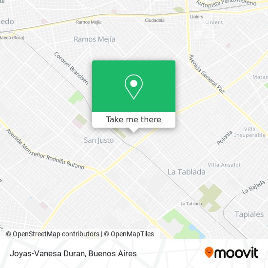 Joyas-Vanesa Duran map