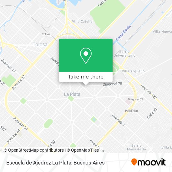 Mapa de Escuela de Ajedrez La Plata