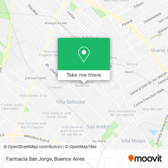 Mapa de Farmacia San Jorge