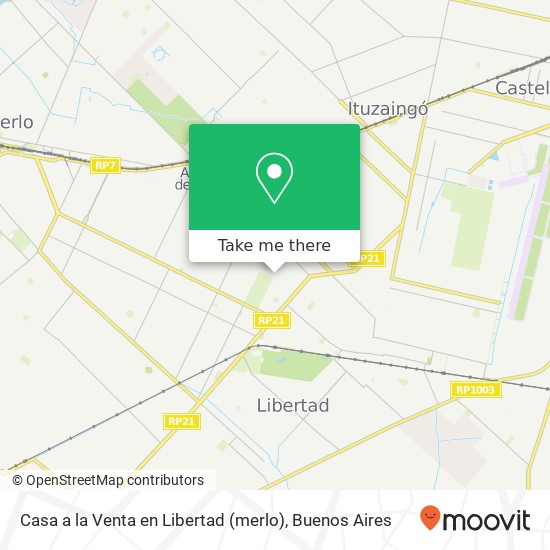 Casa a la Venta en Libertad (merlo) map