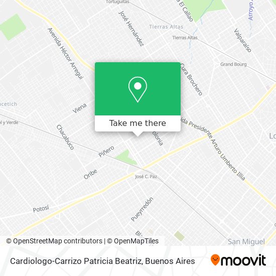 Cardiologo-Carrizo Patricia Beatriz map