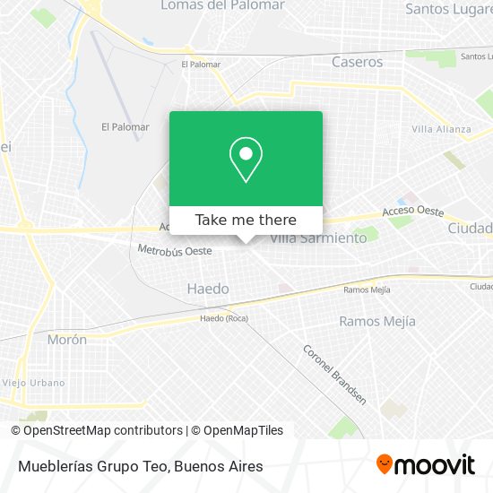 Mueblerías Grupo Teo map