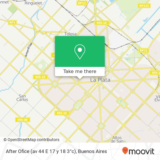 Mapa de After Ofice (av  44 E 17 y 18 3°c)