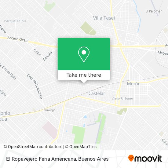 Mapa de El Ropavejero Feria Americana