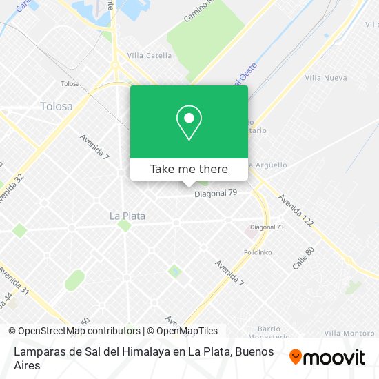 Mapa de Lamparas de Sal del Himalaya en La Plata