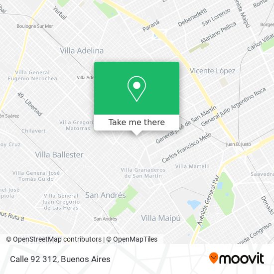 Calle 92 312 map