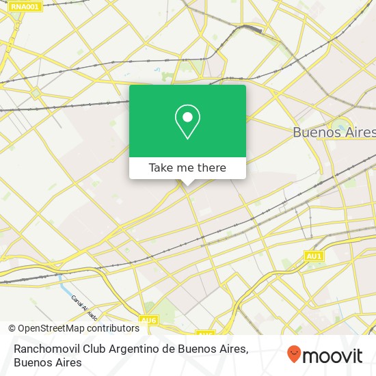 Mapa de Ranchomovil Club Argentino de Buenos Aires