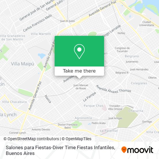 Salones para Fiestas-Diver Time Fiestas Infantiles map