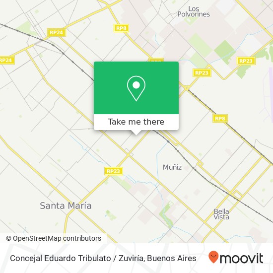 Mapa de Concejal Eduardo Tribulato / Zuviría
